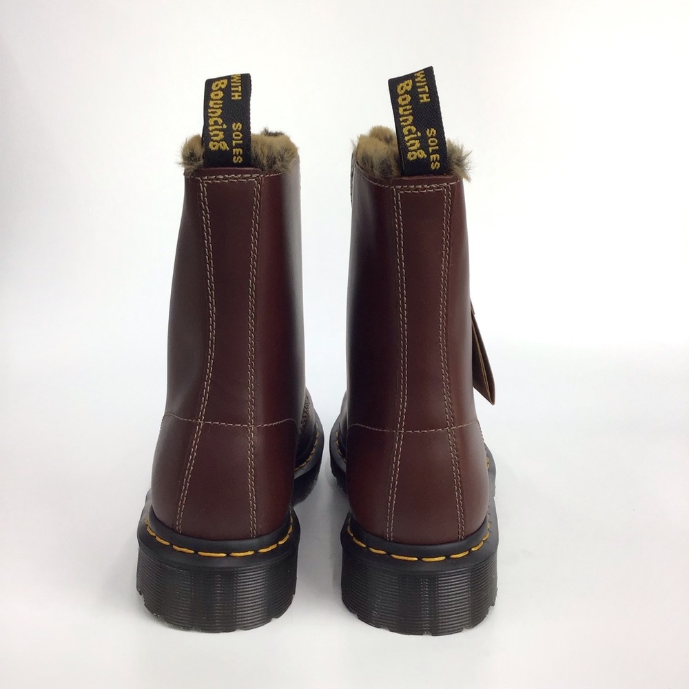 Dr. Martens 1460 Serena Aburzzo Lug Sole Lace-up Faux Fur Lined Leather Boots 10 - Picture 7 of 10